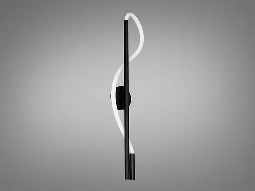 Світлодіодний настінний світильник Шланг, 14W, чорне - фото 1