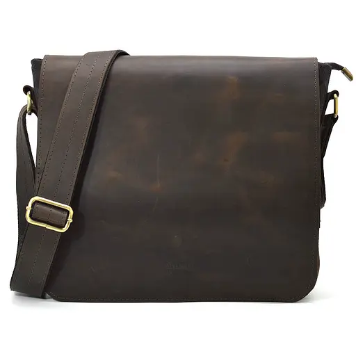 Кожаная мужская сумка через плечо TARWA 30х32х7.5 см sum0025908 - фото 1