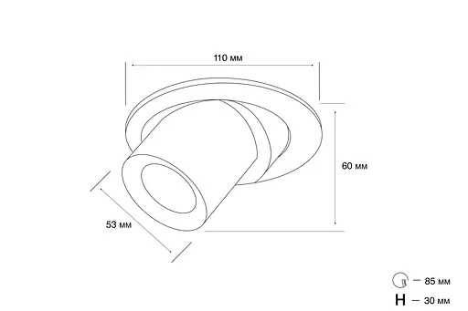 Точковий світильник MJ-Light SL74063/7W BK 3000K - фото 3