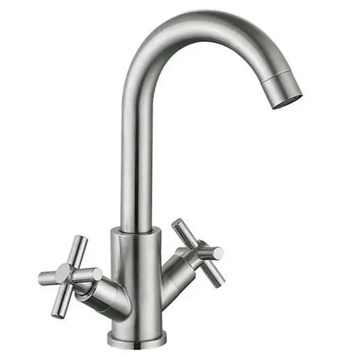 Змішувач для умивальника Mixxus DVE-001-C MI6086 Нержавіюча сталь - фото 1