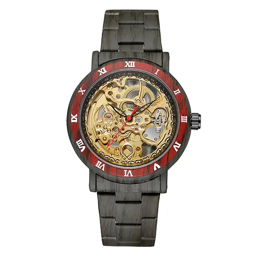 Наручные часы мужские 8277 Black-Red-Gold Forsining acs0031398