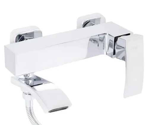 Смеситель для ванны Qtap Swan Cascada, Chrome (k35) с душевым гарнитуром QTSWA260CRM45565 - фото 2