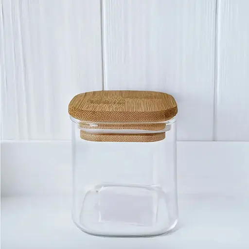 Емкость стеклянная для специй Vittora круглая с деревянной крышкой 120 мл. VT-9036-120 (147025) - фото 2