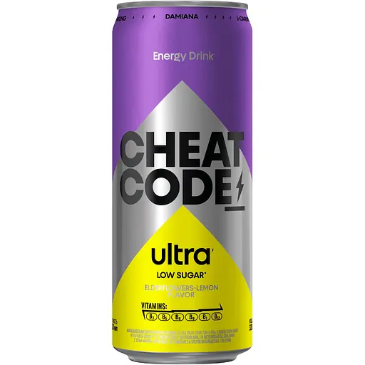 Напиток энергетический Cheat Code Ultra со вкусом бузина-лимон 0.33 л ж/б