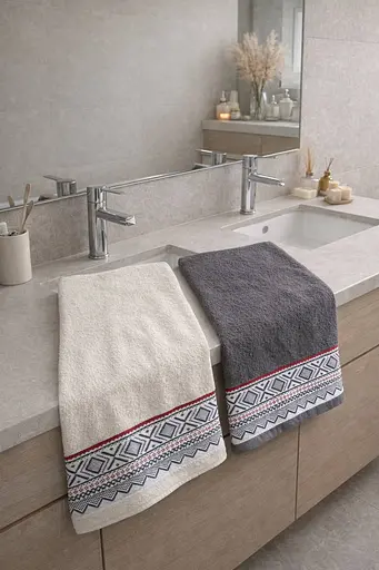 Набір турецьких рушників для ванної 2 шт (100х150 см, 50х90 см) TC303376212 - фото 2