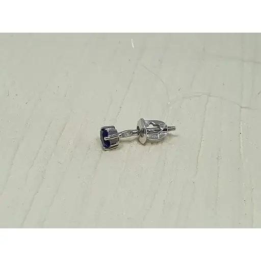 Срібна моносережка пуссета Dear з фианитом. 3149.5С - фото 2