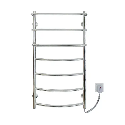 Электрический полотенцесушитель Kosser Каскад Дуга 900x500/7 ER рег. ДКД03ЕR, Хром, Правое - фото 2