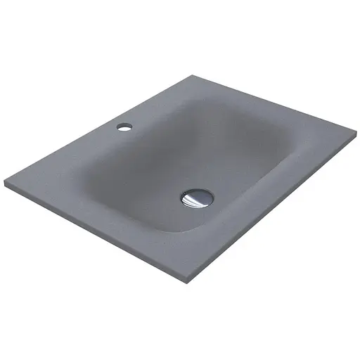 Умивальник Miraggio Jessel 600 mirastone gray 0001463, Сірий - фото 1