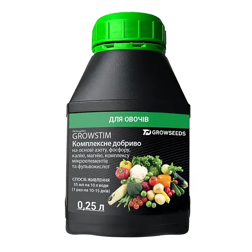 Набор: удобрение Plantin Growstim Rougevert для овощей 1 л + удобрение Plantin Growstim Rougevert для овощей 0.25 л - фото 3