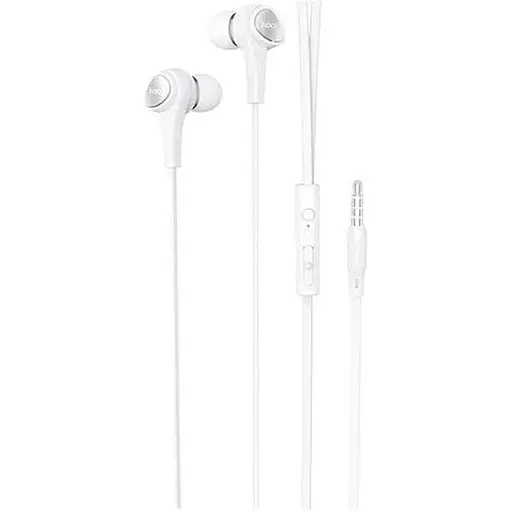 Проводные наушники Hoco M66 Passion in-line control eaphones with mic Hi-Res, 3.5mm, 1.2m, white