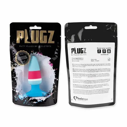 Анальна пробка FeelzToys Plugz Butt Plug 7 см (блакитний) - фото 7