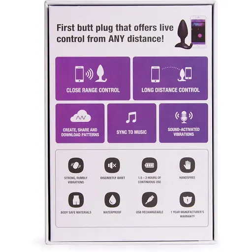 Анальная смарт вибропробка Lovense Hush, размер L - фото 9