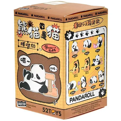 Колекційна фігурка-сюрприз Мяу панди 52Toys Pop Top 22CB437GG13 серії Panda Roll - фото 1