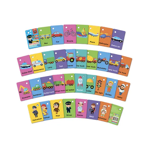 Картки на кільці "Транспорт та професії" VT5000-16 англійська мова - фото 2