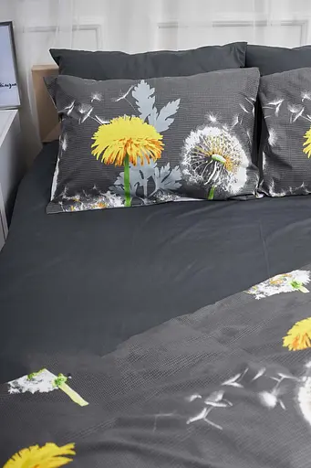 Комплект постельного белья Moon&Star семейный 160х220х2 наволочки 4х70х70 Dandelion Black Бязь Gold Люкс - фото 5