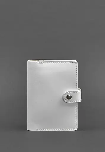 Кожаная обложка для паспорта 3.0 белая - фото 2