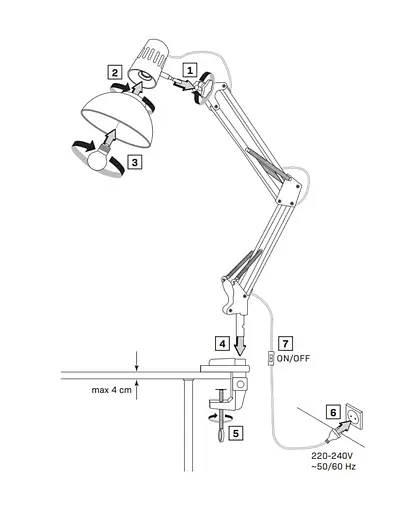 Настольная лампа Polux Goldlux Worker 325150 - фото 4