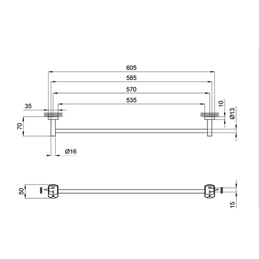 Полотенцедержатель Q-TAP Liberty CRM 1124 - фото 4