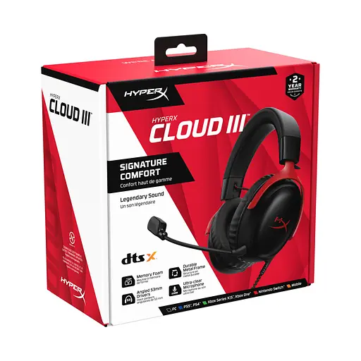 Наушники HyperX Cloud III Black-Red (727A9AA) - фото 9