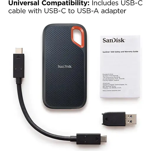 SSD накопичувач SanDisk Extreme Portable V2 1 TB Black (SDSSDE61-1T00-G25) - фото 4