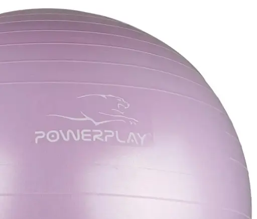 М'яч для фітнесу (фітбол) PowerPlay 4001 Ø65 cm Gymball Ліловий + помпа (PP_4001_65_Lilac) - фото 3