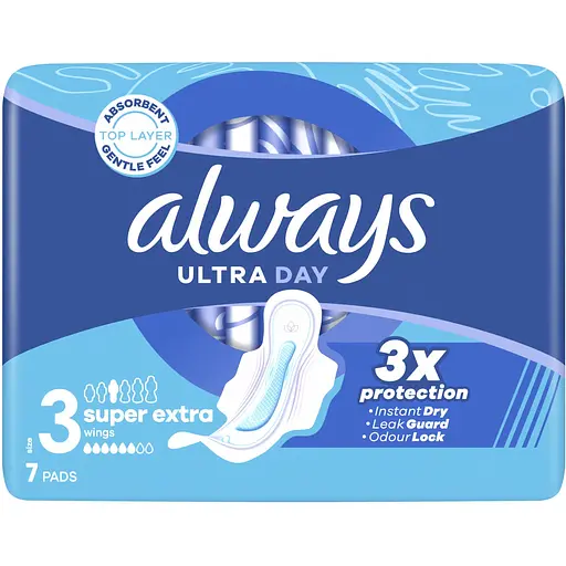 Гігієнічні прокладки Always Ultra Day Super Extra розмір 3, 7 шт.