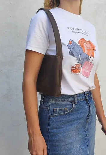 Кожаная женская сумка хобо Tarwa sum0028626 - фото 6