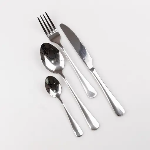 Набор столовых приборов из нержавеющей стали на 6 персон 24 штуки Хром - фото 2