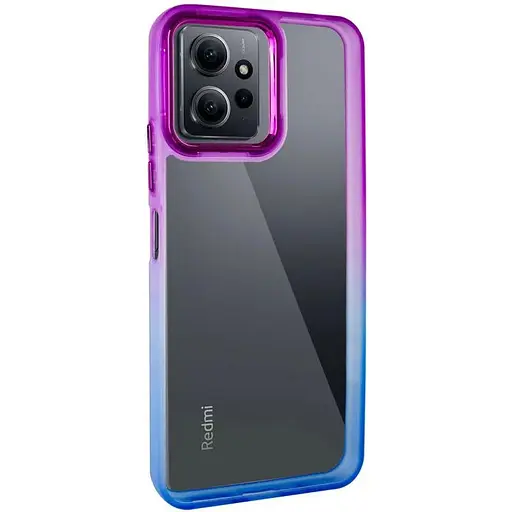 Чехол Epik TPU+PC Fresh sip series для Xiaomi Redmi 12 Синий / Фиолетовый