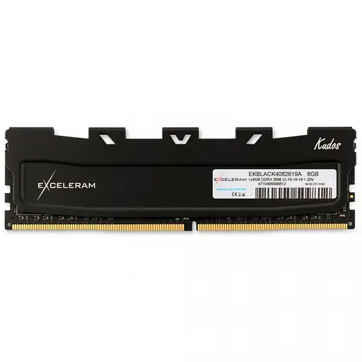 Оперативная память Exceleram 8GB DDR4 2666MHz Kudos Black (EKBLACK4082619A)