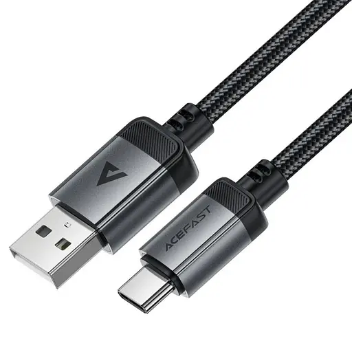 Кабель швидкісний посилений Acefast C20-04 USB to Type-C 5 A 1.2 м нейлонове обплетення чорний