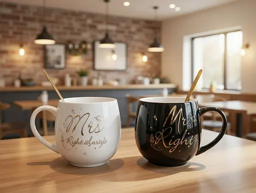 Набір чашок порцелянових у подарунковій упаковці Interos MR&Miss 350 мл 2 шт (211GB) - фото 4