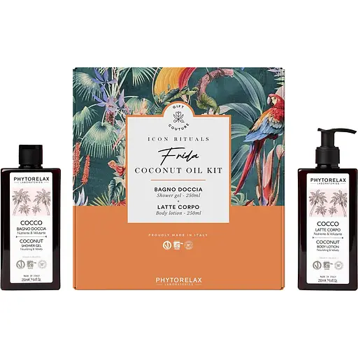 Подарочный набор для тела Phytorelax Coconut: гель для душа увлажняющий и смягчающий 250 мл + увлажняющий лосьон для тела 250 мл