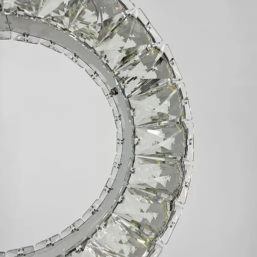 Елегантна люстра з підвісним кришталевим кільцем Ø 27 см | Арт. (T) C 141/1 (270) | Line F - фото 2