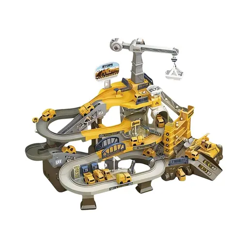 Трек ZX 001 A Шахта з автоматичним підйомником, краном, що обертається на 360°, маніпулятором, 4 машинки