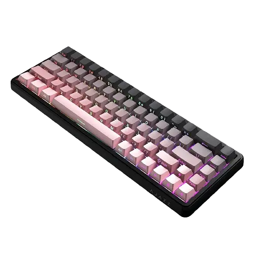 Клавиатура Ajazz AK680 Max RGB Side Printed Pink Black - фото 3