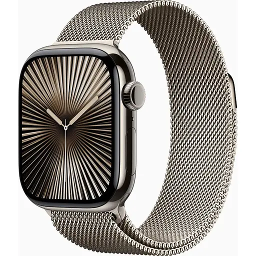 Смарт-часы Apple Watch Series 10 GPS + Cellular 42mm Natural Titanium Case w. Natural Milanese Loop MWXF3