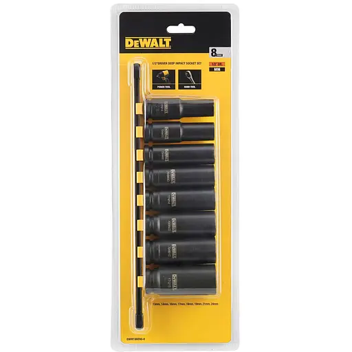 Набір ударних голівок DeWalt 1/2" 8 предметів (DWMT86090-0) - фото 3