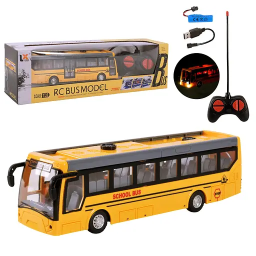 Детский автобус на радиоуправлении 135-1 желтый - фото 5