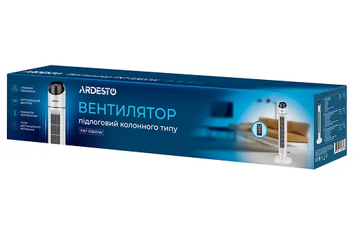 Ardesto Напольный вентилятор колонного типа FNT-R36X1W 90 см - фото 10