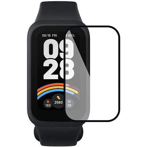 Полимерная пленка 3D (full glue) (тех.пак) для Xiaomi Mi Band 9 Active Черный