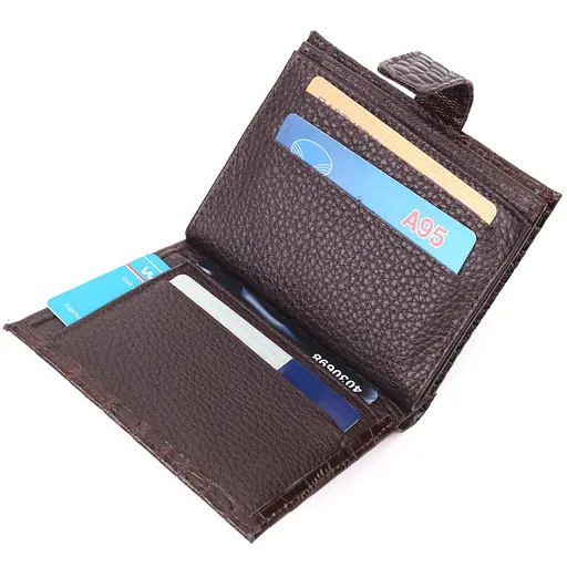 Мужской кошелек из натуральной кожи 9.5х11х2.5 см KARYA 9.5х11х2.5 см acs0024258 - фото 4