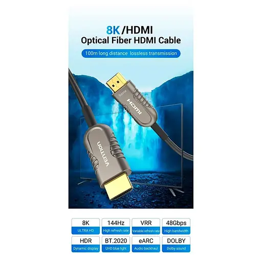 Кабель Vention HDMI-HDMI V 2.1 60 м (ALBBAE) - фото 2