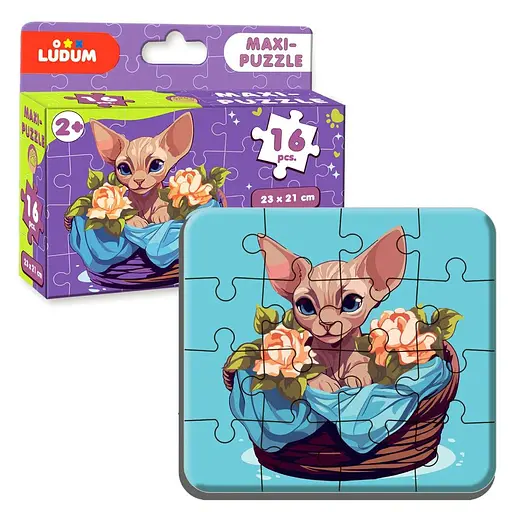 Пазл дитячий максі Котик 2 ME5032-03, 16 великих елементів