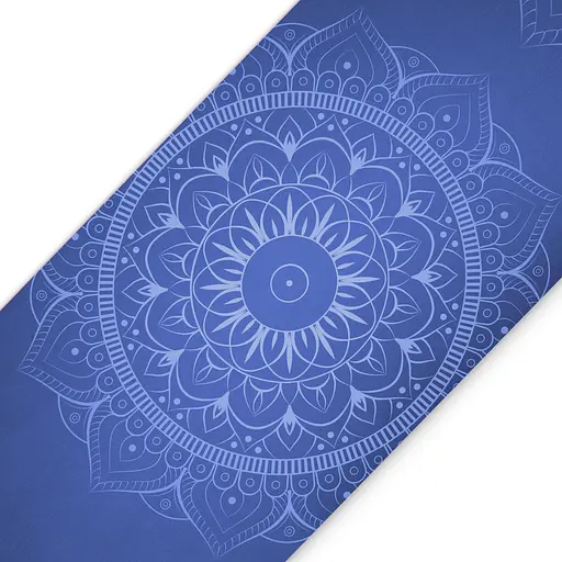 Коврик (мат) спортивный 4FIZJO замша 183 x 61 x 0.15 см для йоги и фитнеса Blue (P-5905973405713) - фото 4