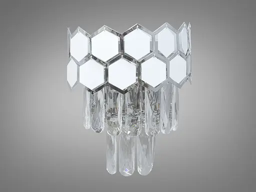 Стильный хрустальный настенный светильник - фото 1
