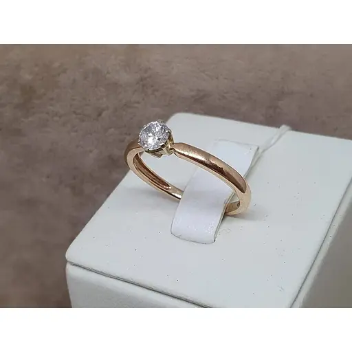 Золотое кольцо Гаразд с фианитом. 3522122 17,5 - фото 3