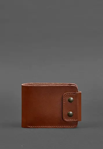 Кожаное портмоне Zeus 9.0 светло-коричневое. - фото 4