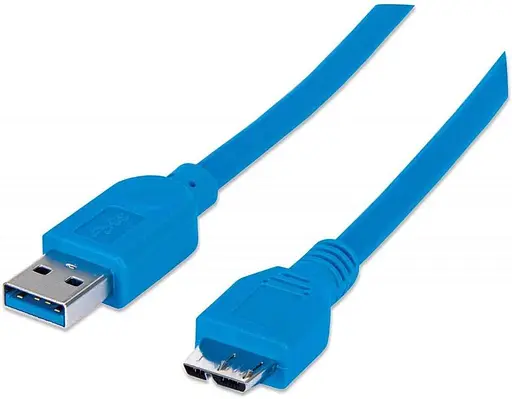 Кабель Ritar Micro Usb 3.0 для жорстких дисків зовнішніх здвоєний широкий 1 метр - фото 1