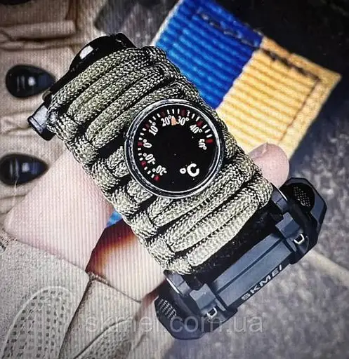 Годинник тактичний Skmei Navi Paracord Чорний (1845-1) - фото 3